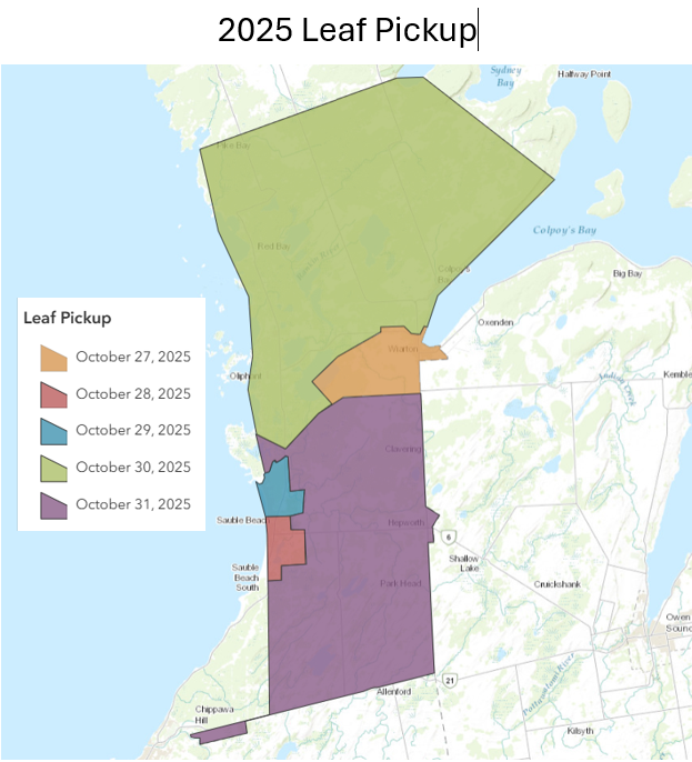 2025 leaf pickup map