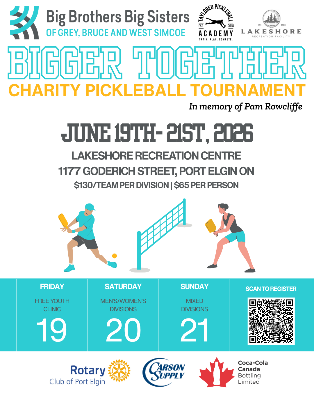 Bigger Together Charity Pickleball Tournament 2026 Poster.png